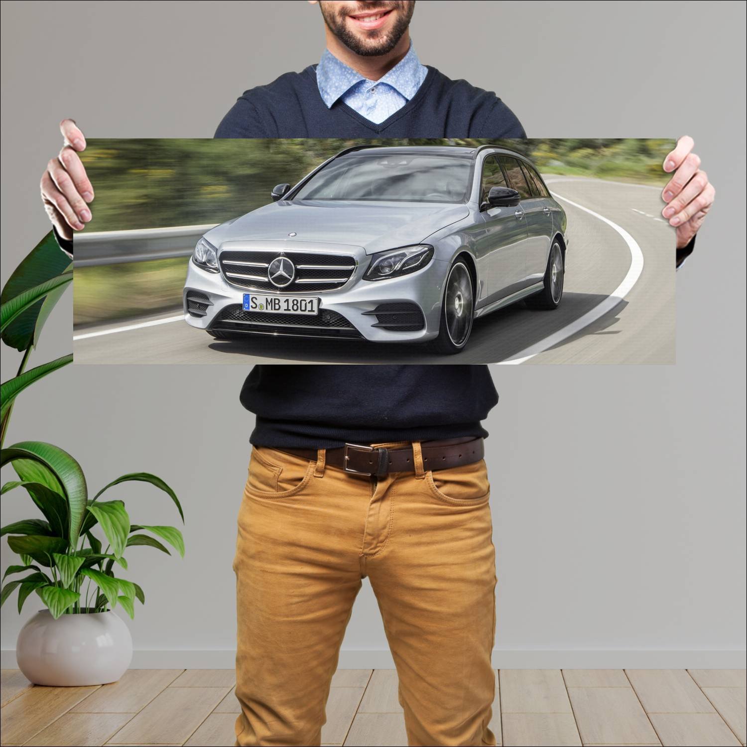 Cuadro grande 30x80cm 2016 mercedes benz e class e 664 Mercedes Benz