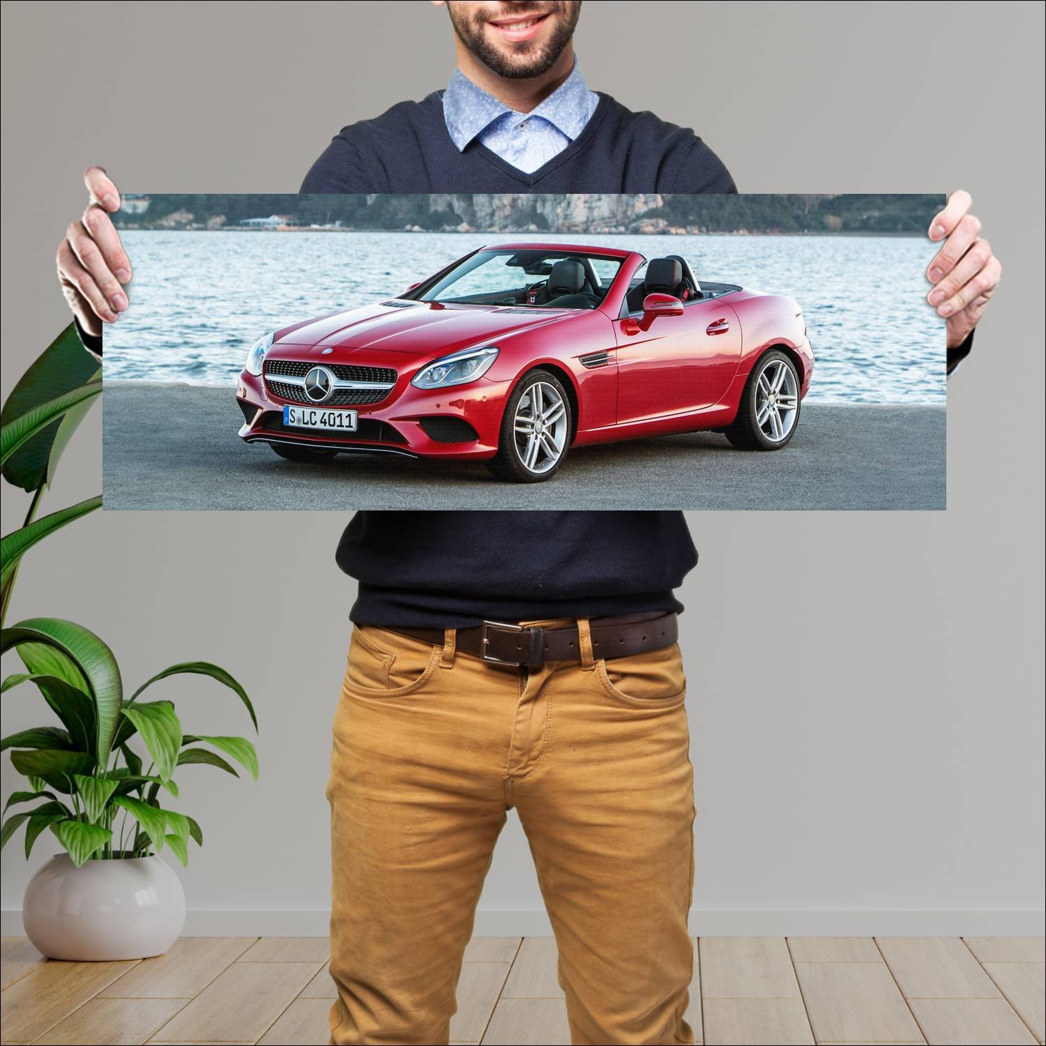 Cuadro grande 30x80cm 2016 mercedes benz slc class 723 Mercedes Benz