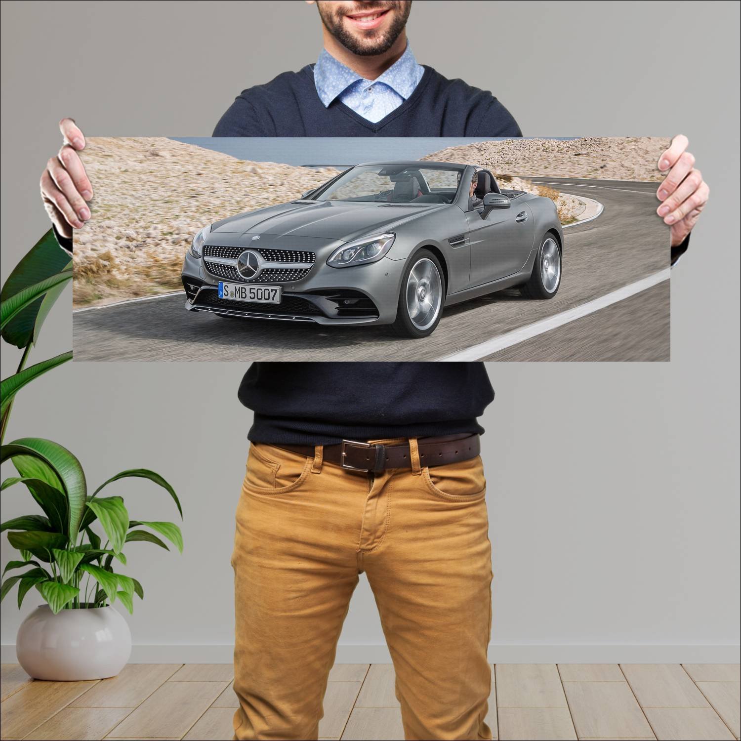 Cuadro grande 30x80cm 2016 mercedes benz slc class 724 Mercedes Benz