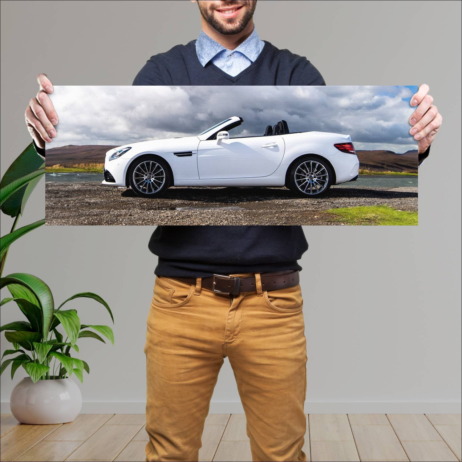 Cuadro grande 30x80cm 2016 mercedes benz slc class 726 Mercedes Benz