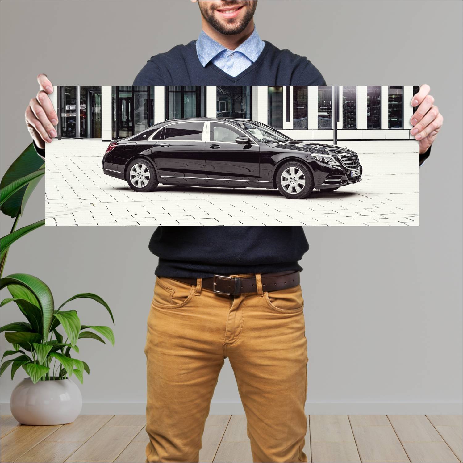 Cuadro grande 30x80cm 2016 mercedes maybach s clas 728 Mercedes Benz