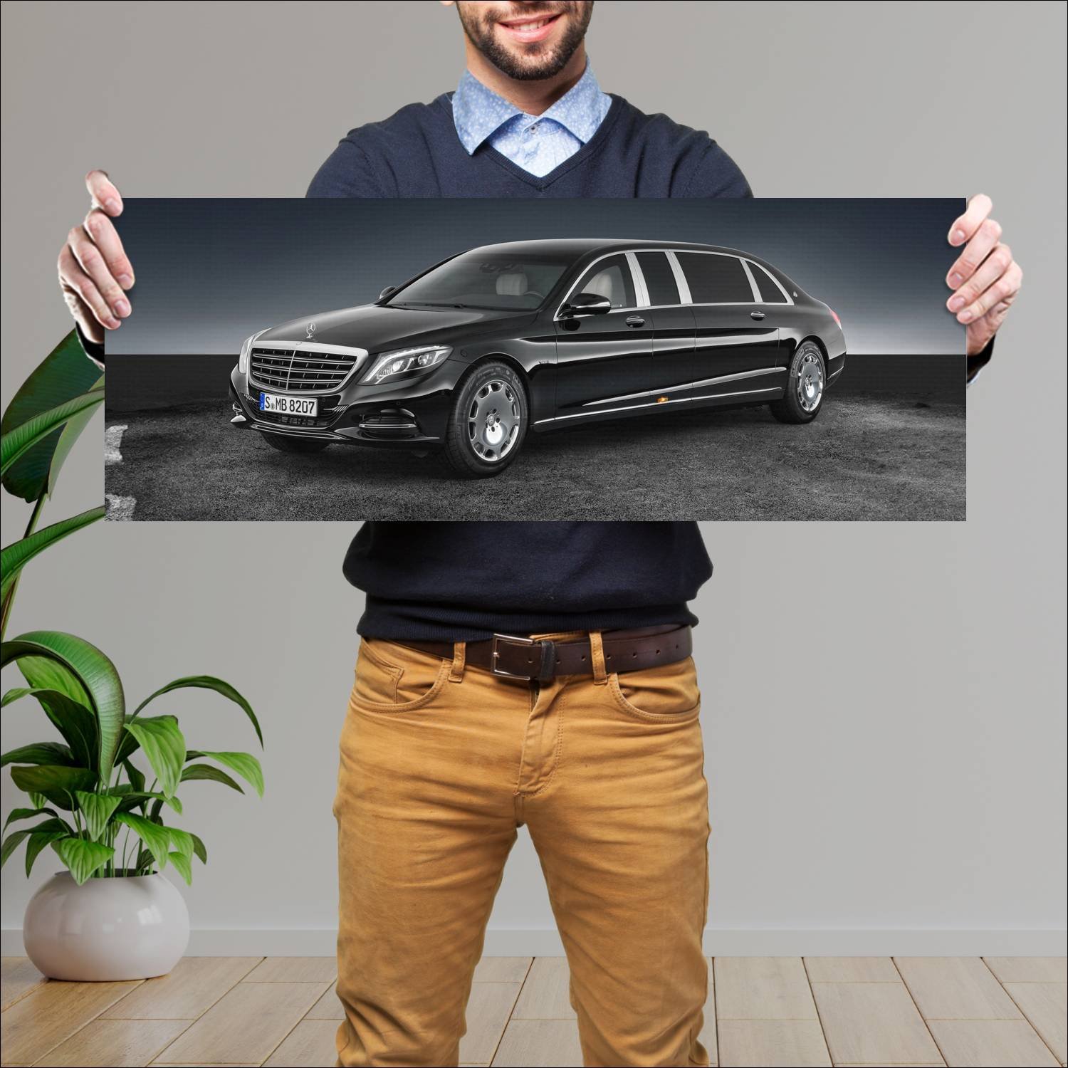 Cuadro grande 30x80cm 2016 mercedes maybach s clas 730 Mercedes Benz