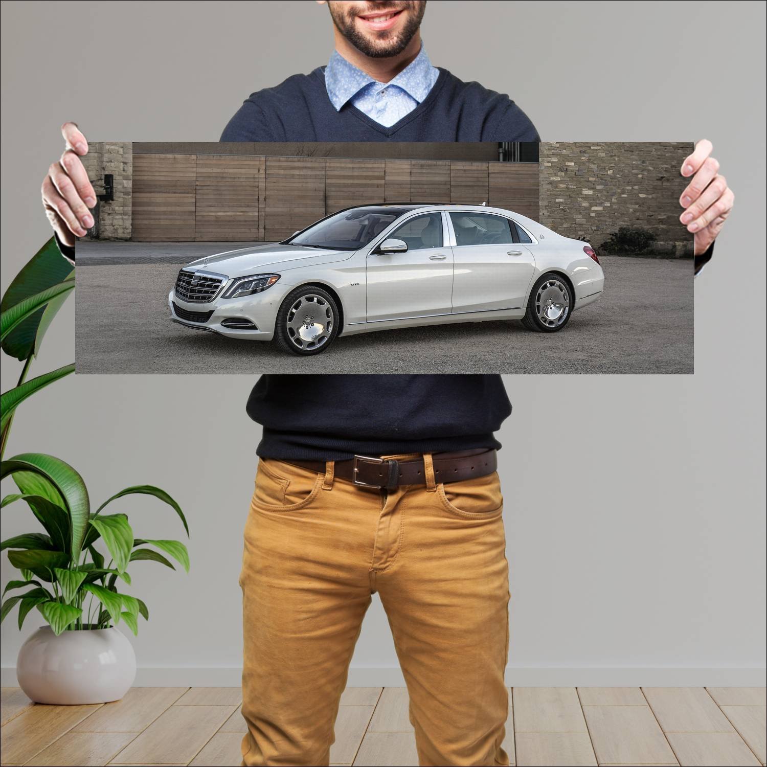 Cuadro grande 30x80cm 2016 mercedes maybach s clas 732 Mercedes Benz