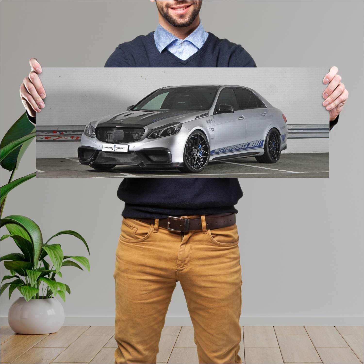 Cuadro grande 30x80cm 2016 posaidon e 63 rs 850 pl 734 Mercedes Benz