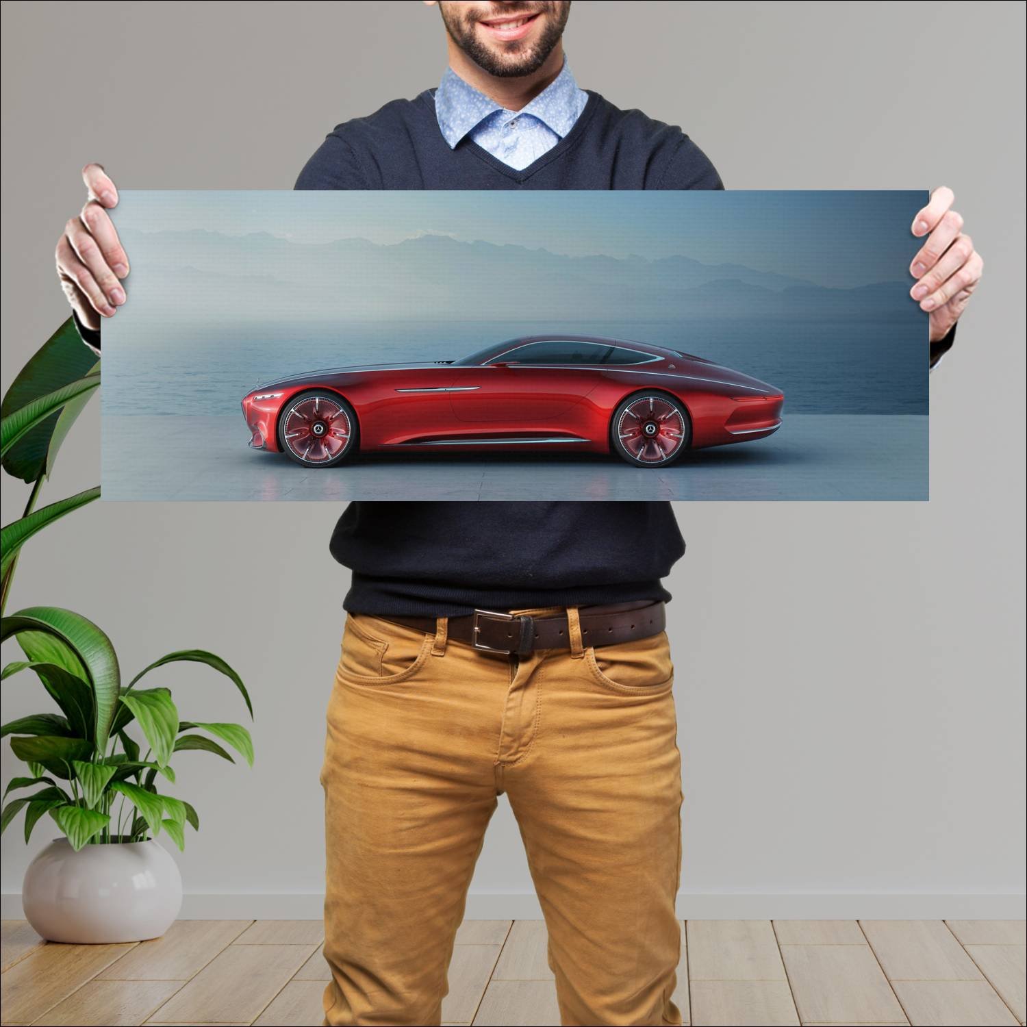 Cuadro grande 30x80cm 2016 vision mercedes maybach 737 Mercedes Benz