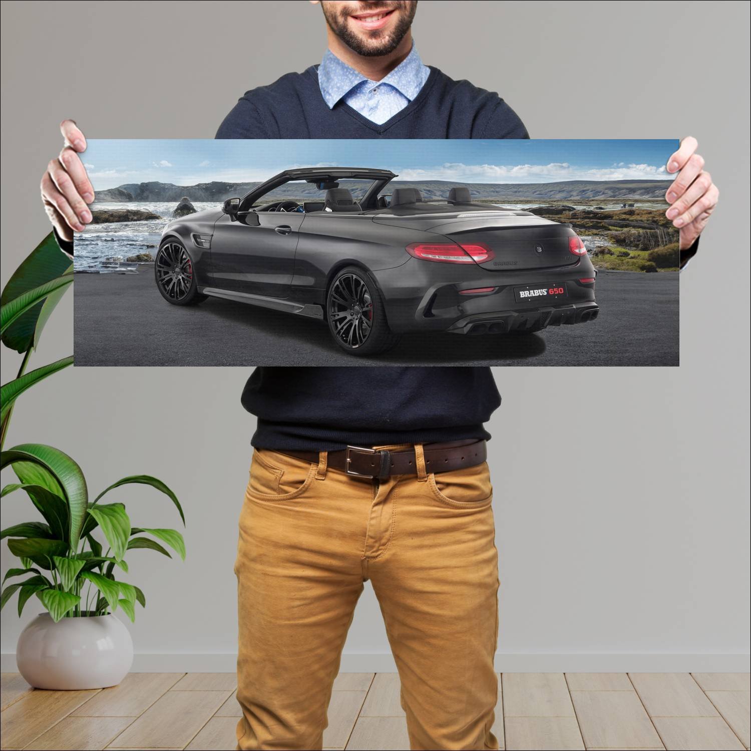 Cuadro grande 30x80cm 2017 brabus 650 based on c c 739 Mercedes Benz