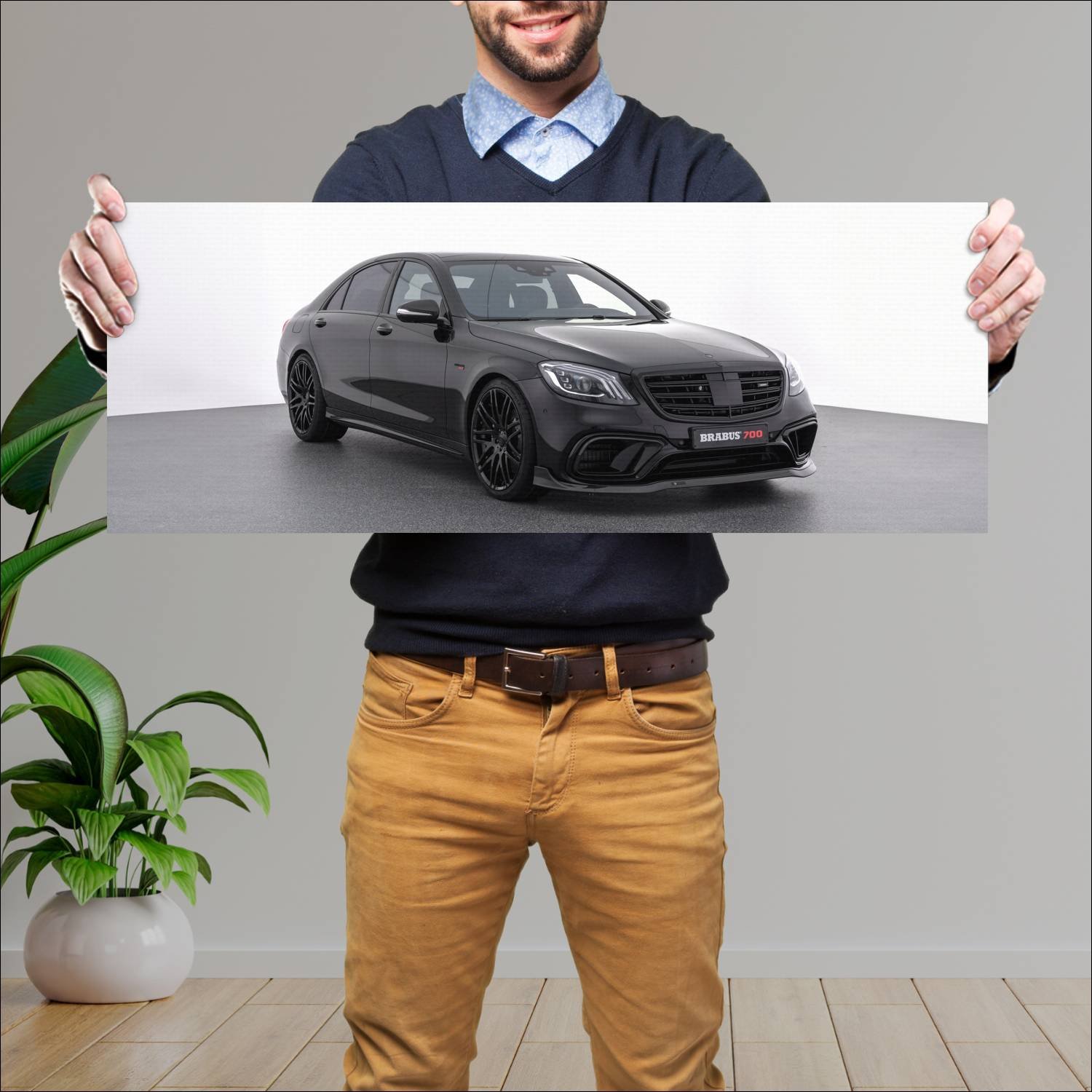 Cuadro grande 30x80cm 2017 brabus 700 based on s c 741 Mercedes Benz