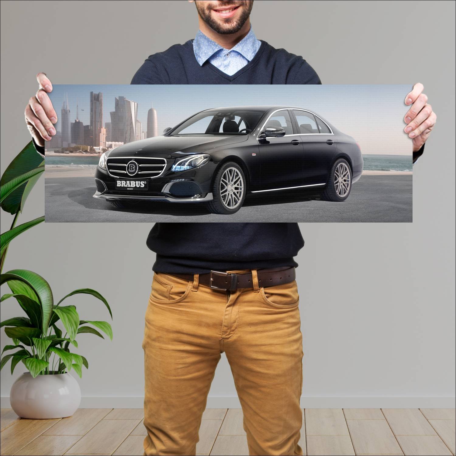 Cuadro grande 30x80cm 2017 brabus b20 based on e c 745 Mercedes Benz