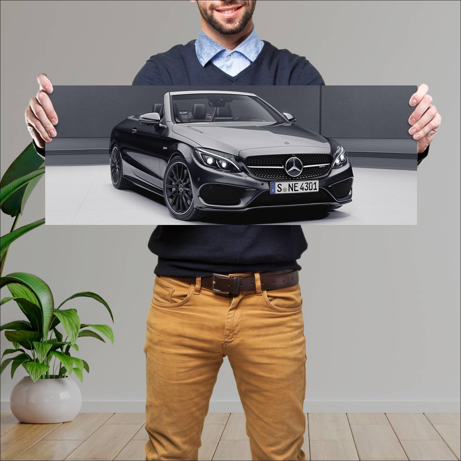 Cuadro grande 30x80cm 2017 mercedes amg c 43 cabri 752 Mercedes Benz