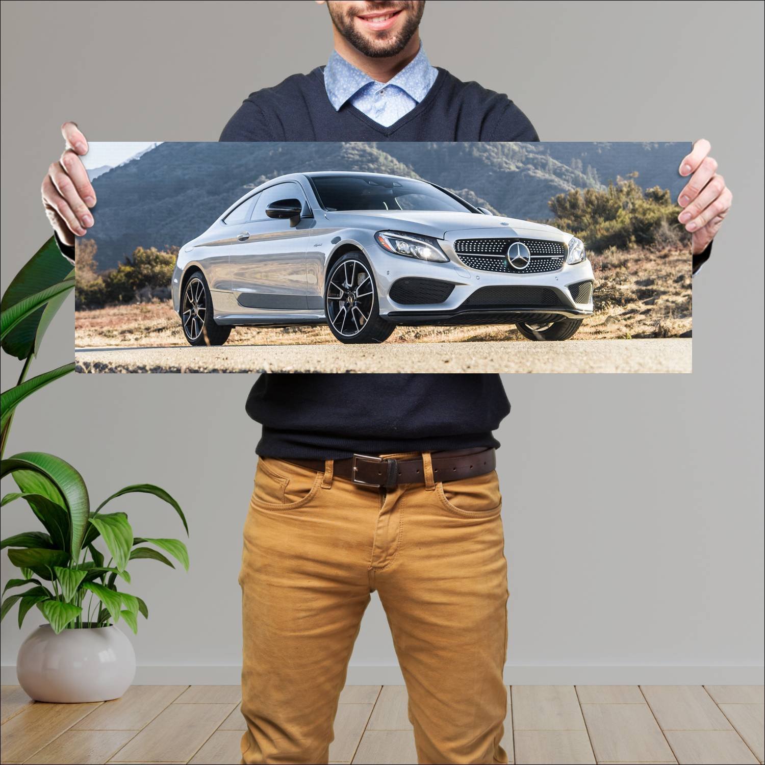 Cuadro grande 30x80cm 2017 mercedes amg c 43 coupe 755 Mercedes Benz
