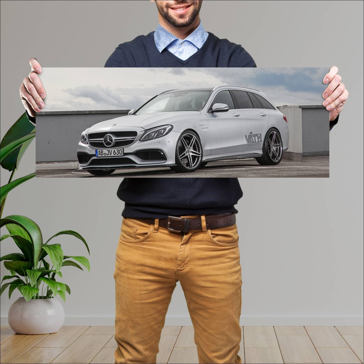 Cuadro grande 30x80cm 2017 mercedes amg c 63 estat 757 Mercedes Benz