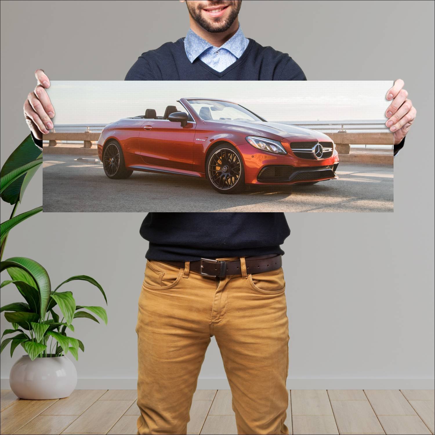 Cuadro grande 30x80cm 2017 mercedes amg c 63 s cab 759 Mercedes Benz