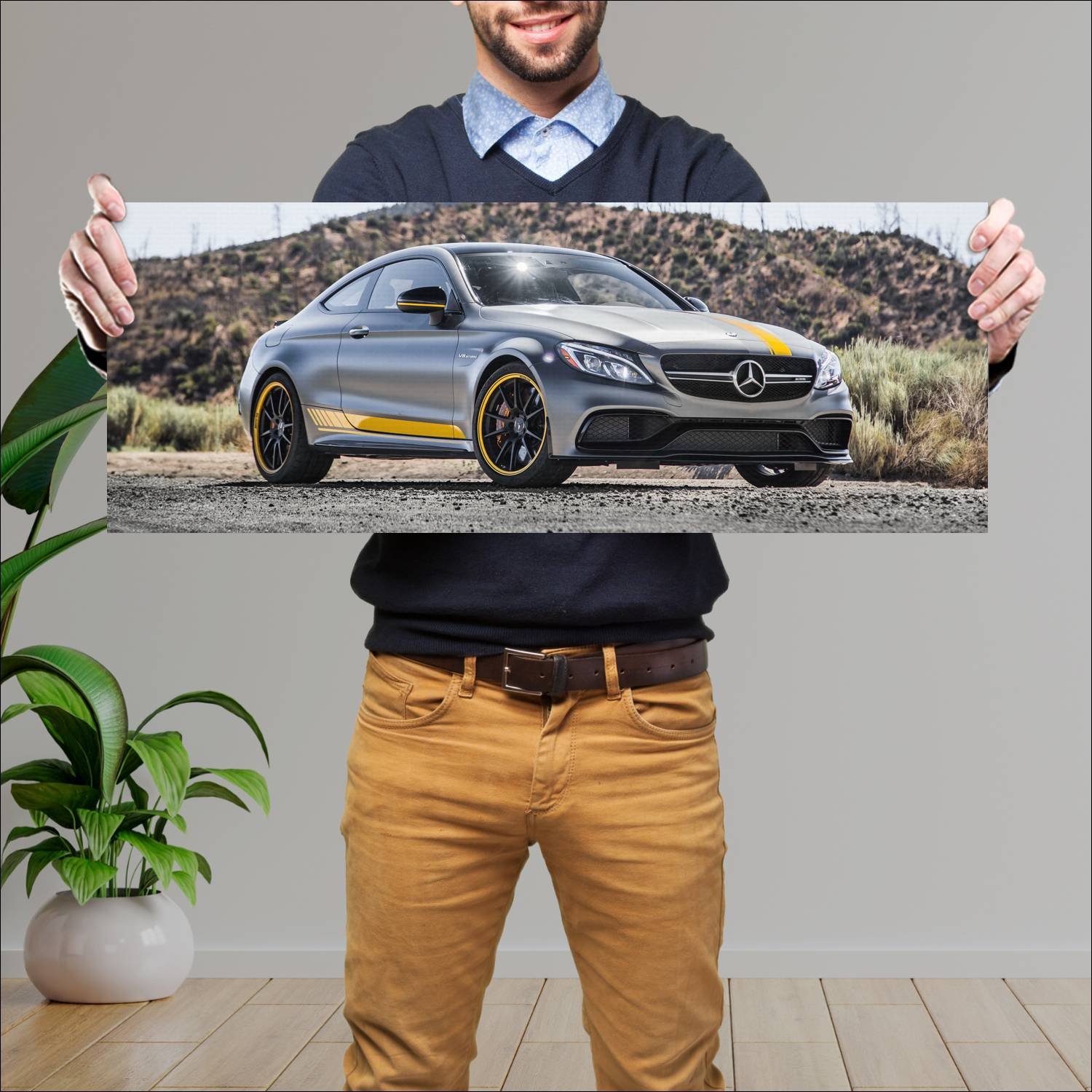 Cuadro grande 30x80cm 2017 mercedes amg c 63 s cou 760 Mercedes Benz