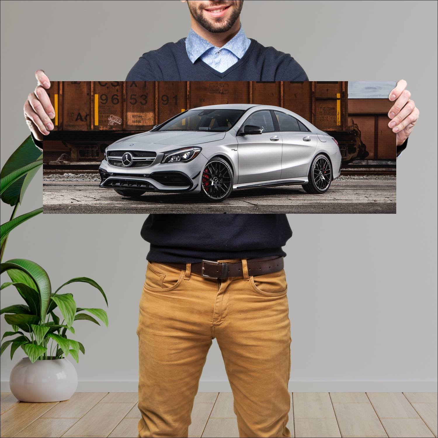 Cuadro grande 30x80cm 2017 mercedes amg cla 45 aer 762 Mercedes Benz