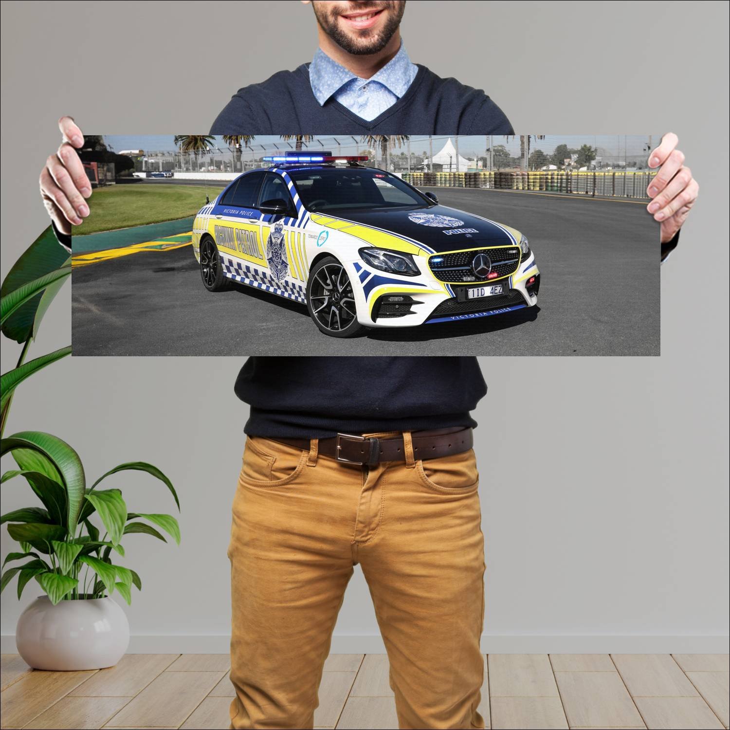 Cuadro grande 30x80cm 2017 mercedes amg e 43 polic 764 Mercedes Benz