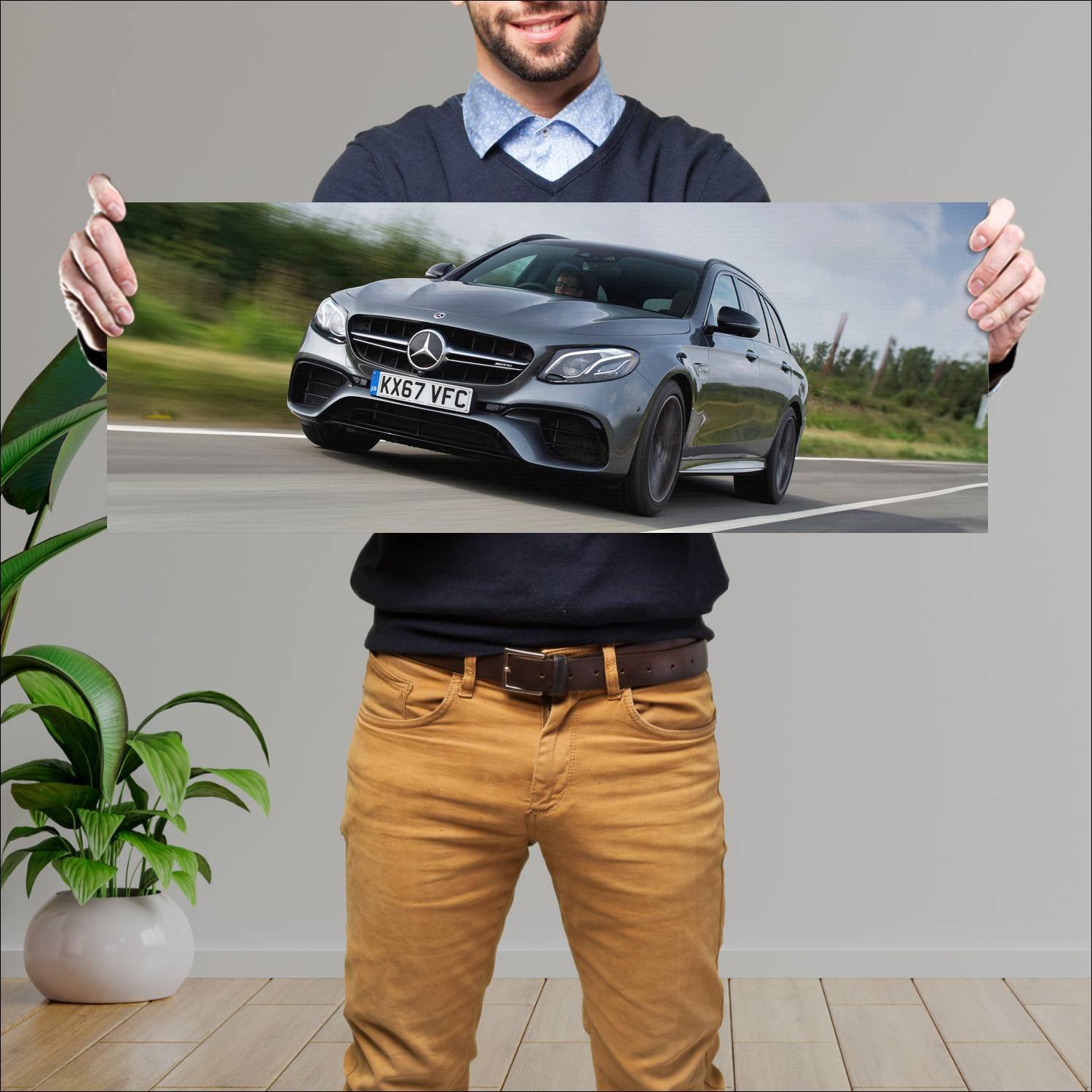 Cuadro grande 30x80cm 2017 mercedes amg e 63 estat 767 Mercedes Benz