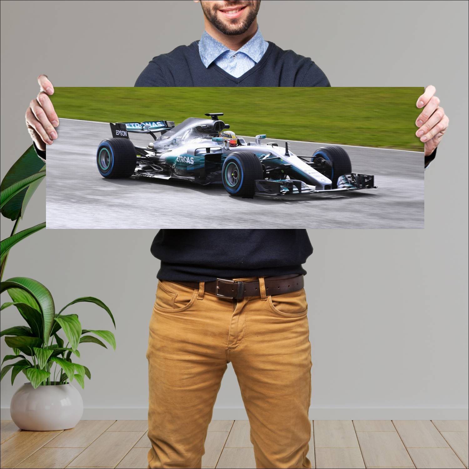 Cuadro grande 30x80cm 2017 mercedes amg f1 w08 eq 776 Mercedes Benz