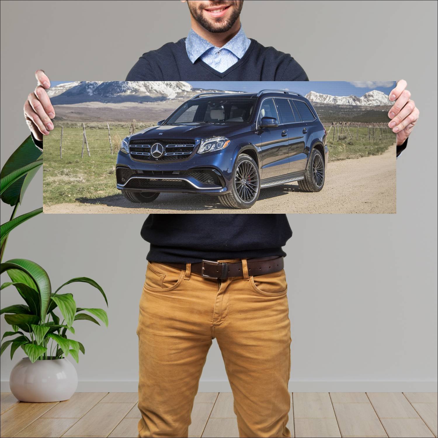 Cuadro grande 30x80cm 2017 mercedes amg gls 63 us 796 Mercedes Benz