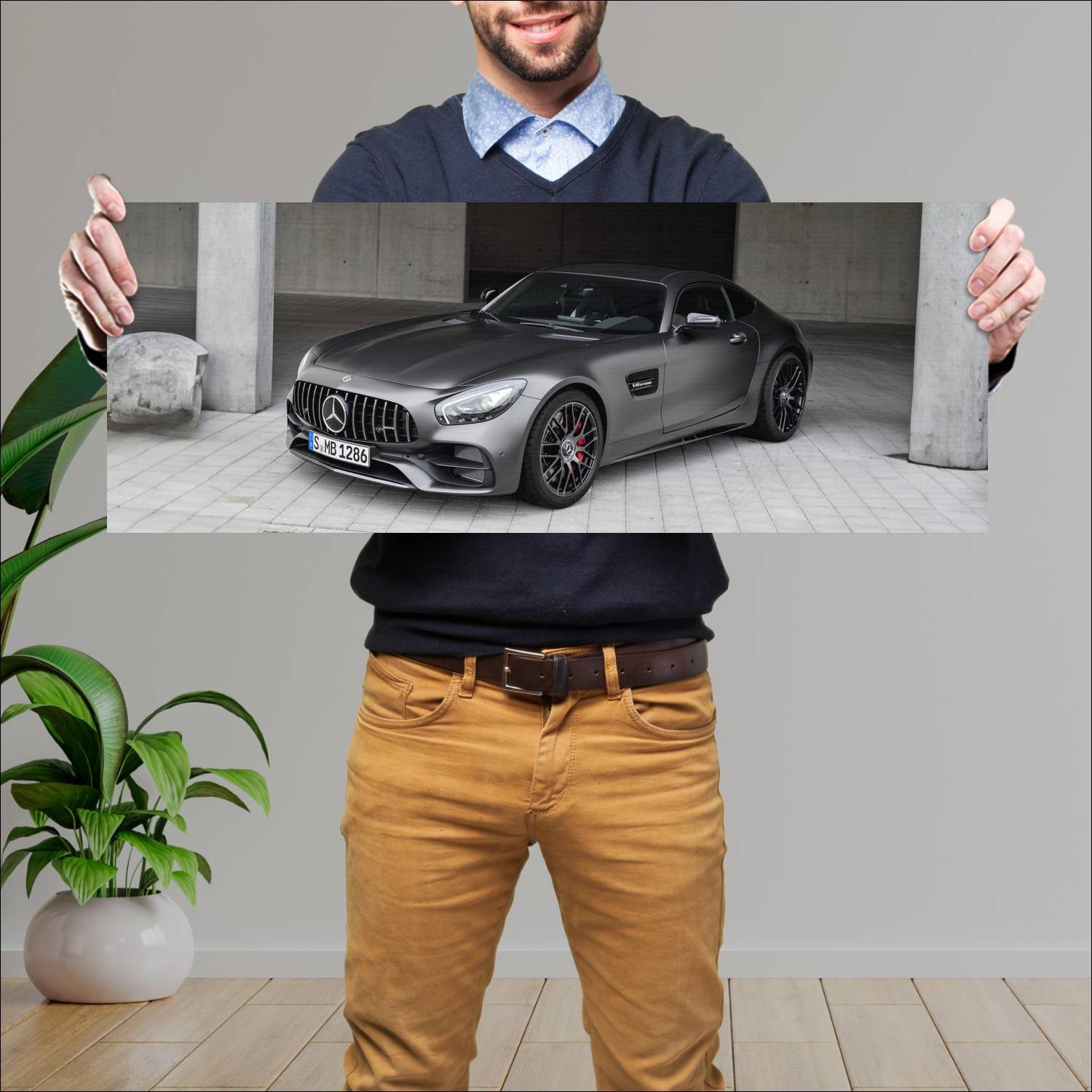 Cuadro grande 30x80cm 2017 mercedes amg gt c editi 797 Mercedes Benz