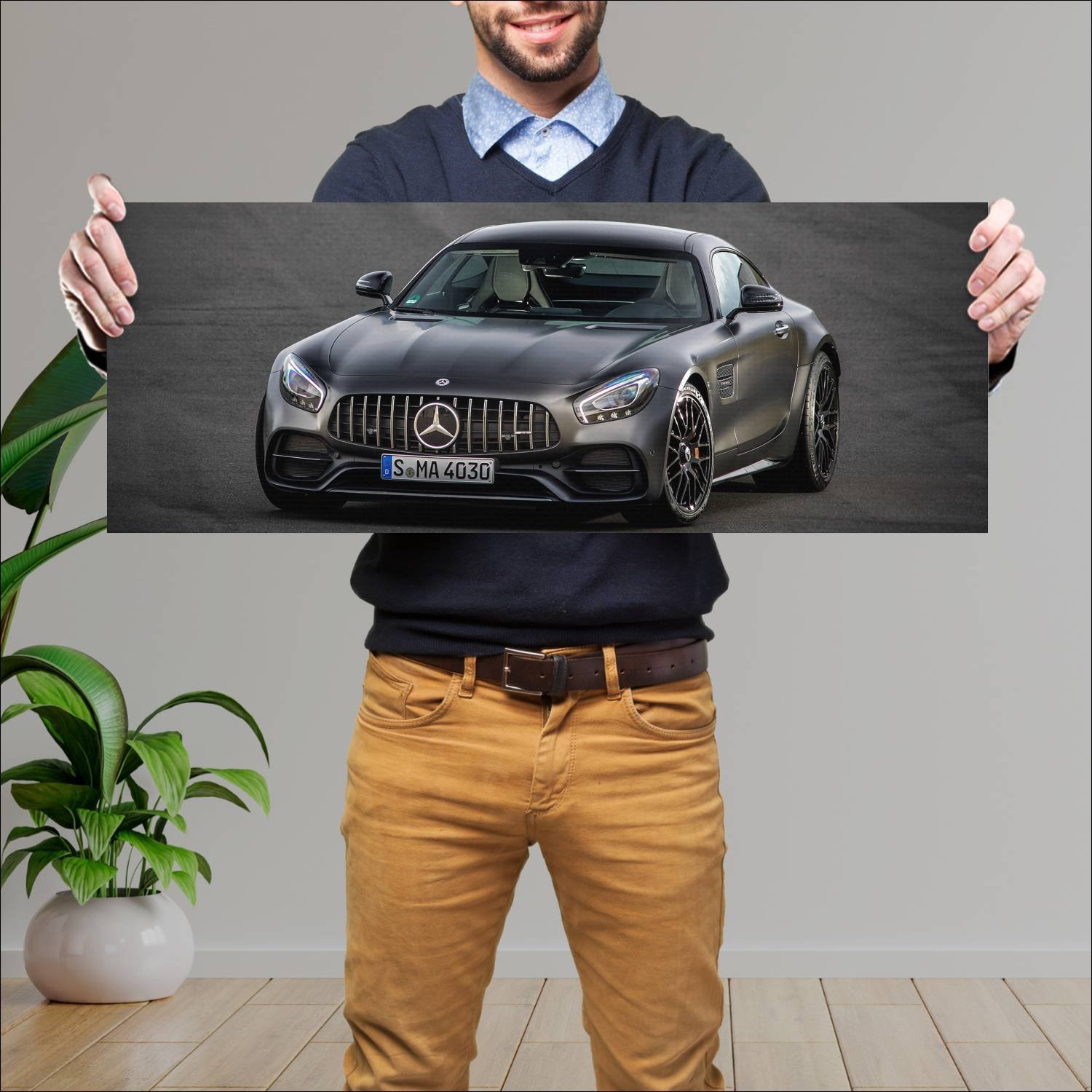 Cuadro grande 30x80cm 2017 mercedes amg gt c editi 798 Mercedes Benz