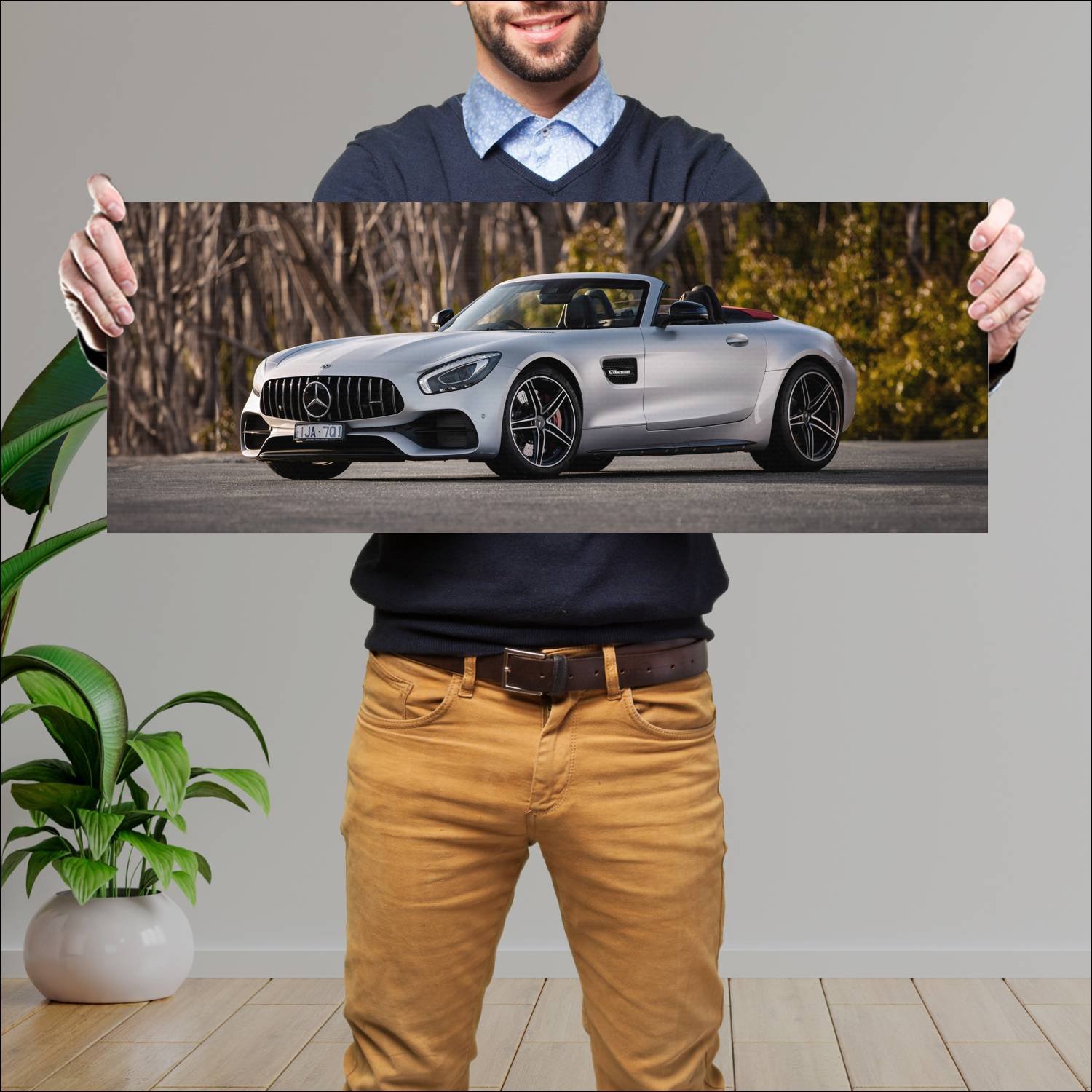 Cuadro grande 30x80cm 2017 mercedes amg gt c roads 799 Mercedes Benz