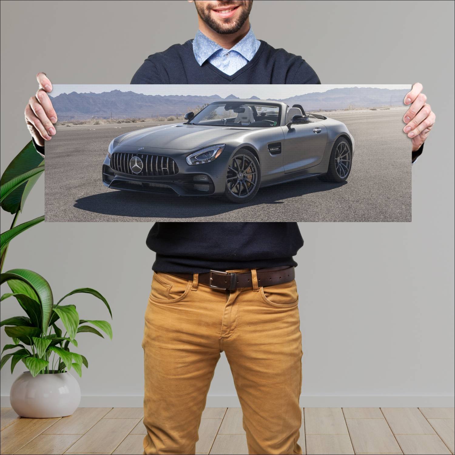 Cuadro grande 30x80cm 2017 mercedes amg gt c roads 802 Mercedes Benz