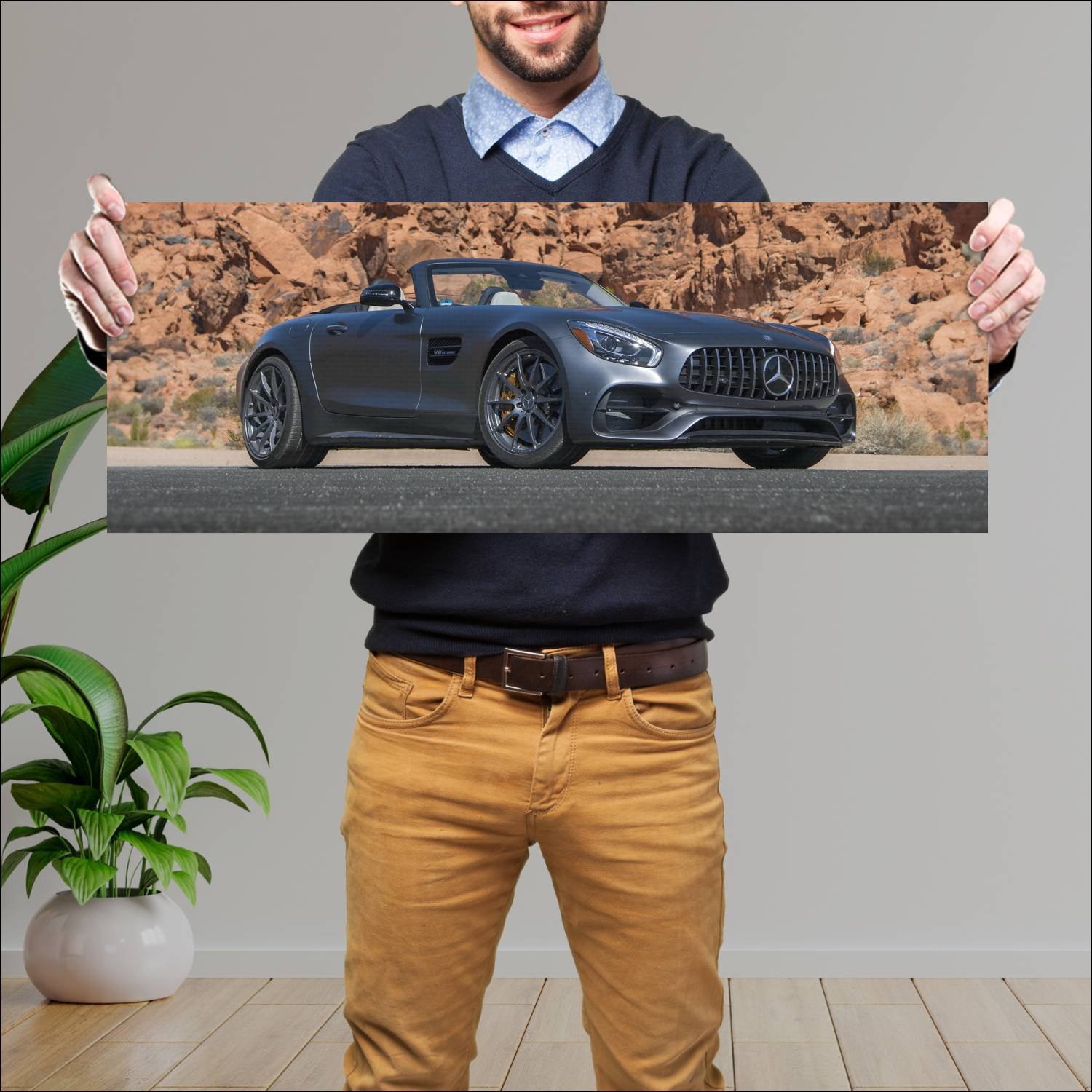 Cuadro grande 30x80cm 2017 mercedes amg gt c roads 803 Mercedes Benz