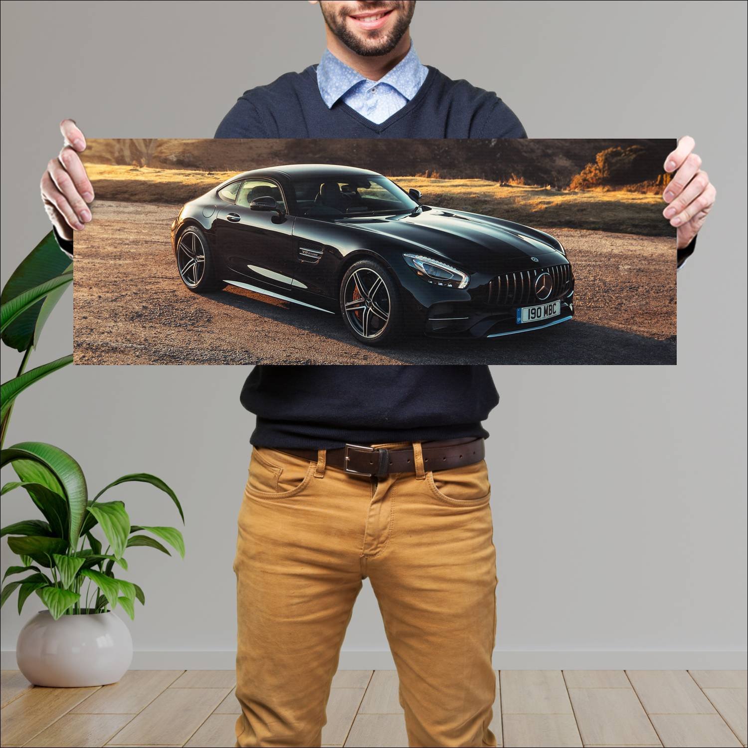 Cuadro grande 30x80cm 2017 mercedes amg gt c uk 77 805 Mercedes Benz