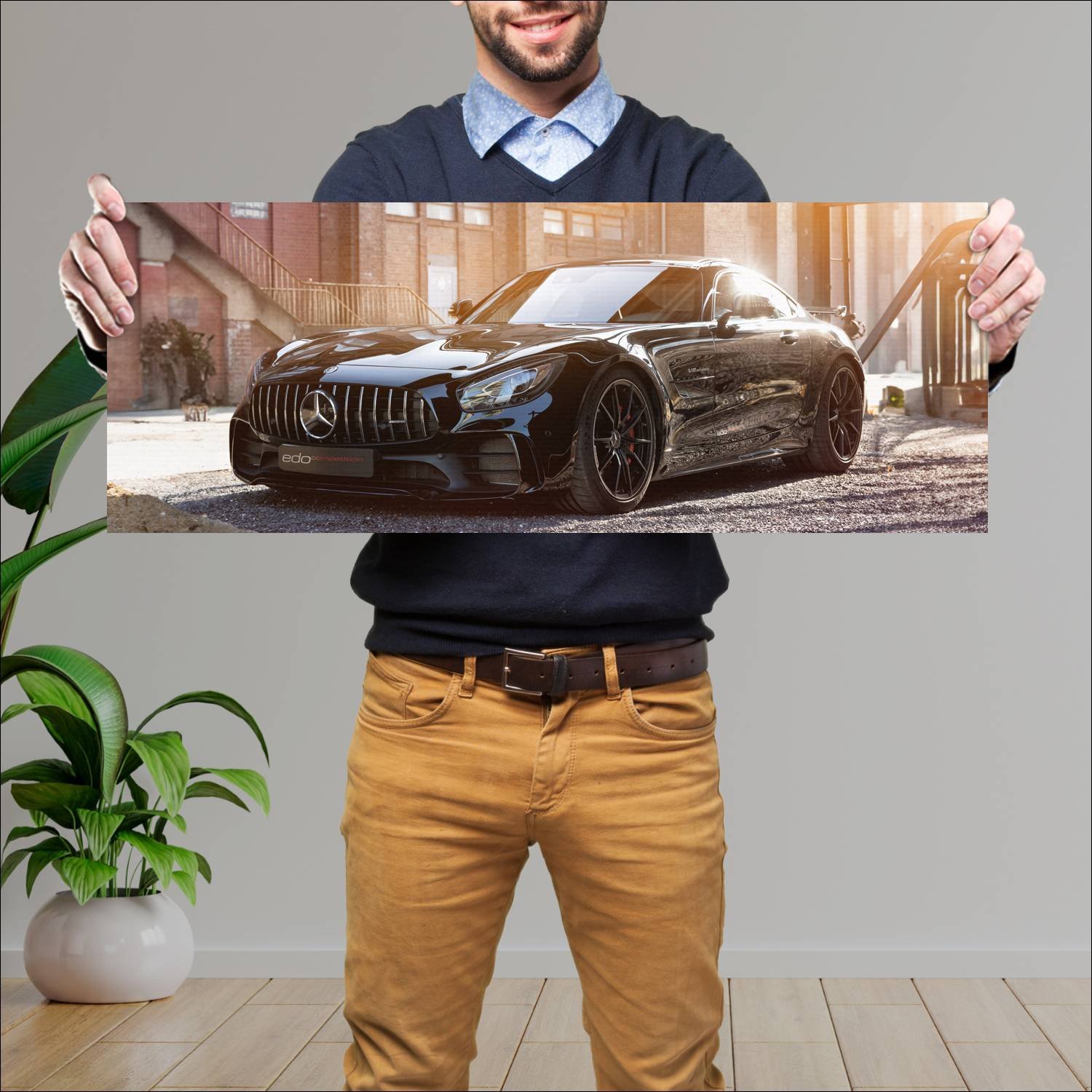 Cuadro grande 30x80cm 2017 mercedes amg gt r by ed 809 Mercedes Benz