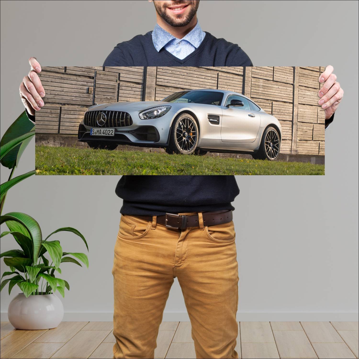 Cuadro grande 30x80cm 2017 mercedes amg gt s aerod 814 Mercedes Benz