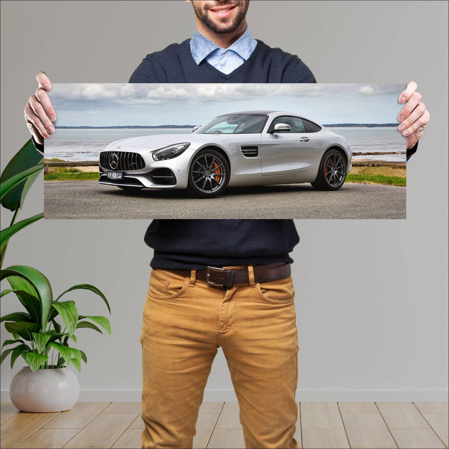 Cuadro grande 30x80cm 2017 mercedes amg gt s au 75 815 Mercedes Benz
