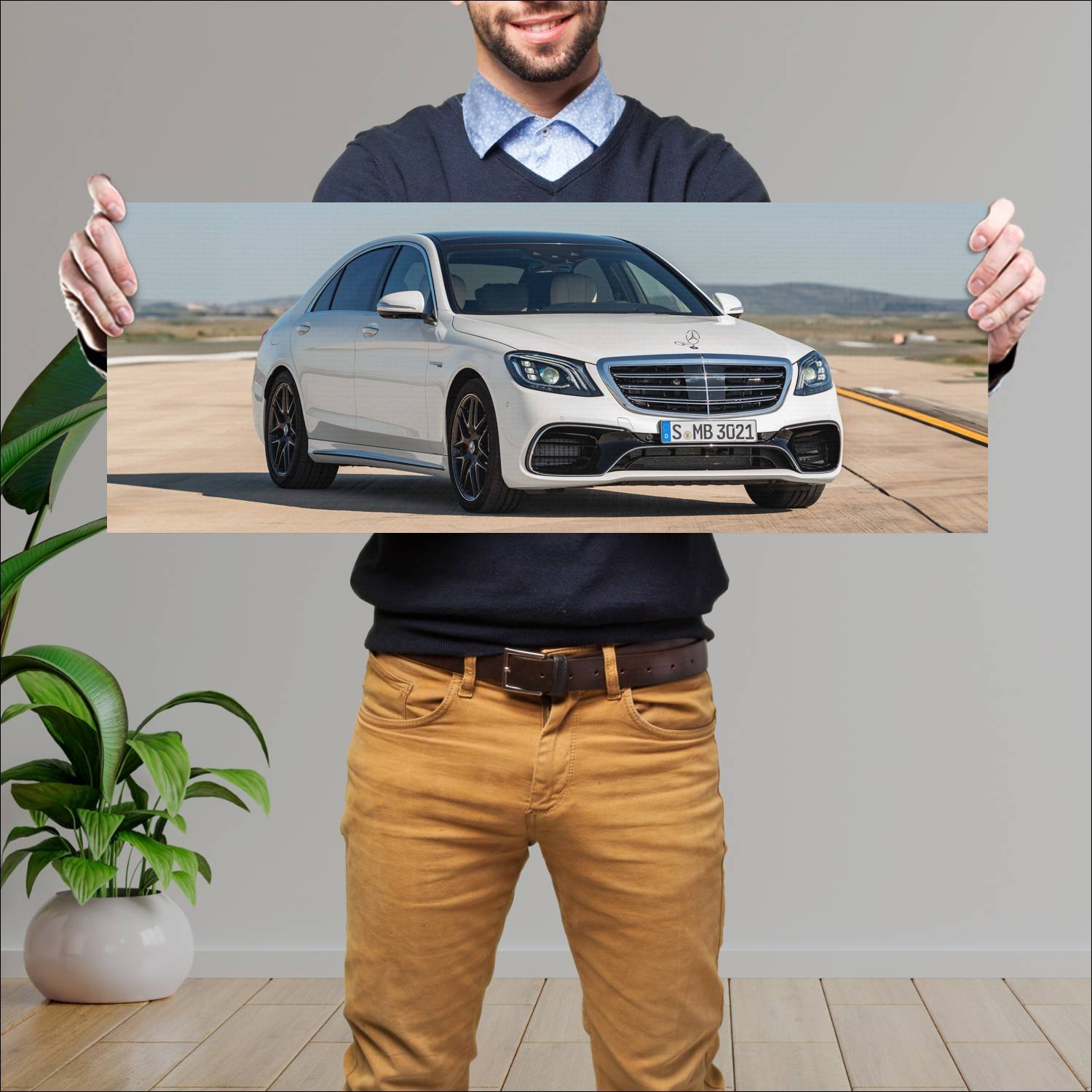 Cuadro grande 30x80cm 2017 mercedes amg s 63 long 825 Mercedes Benz