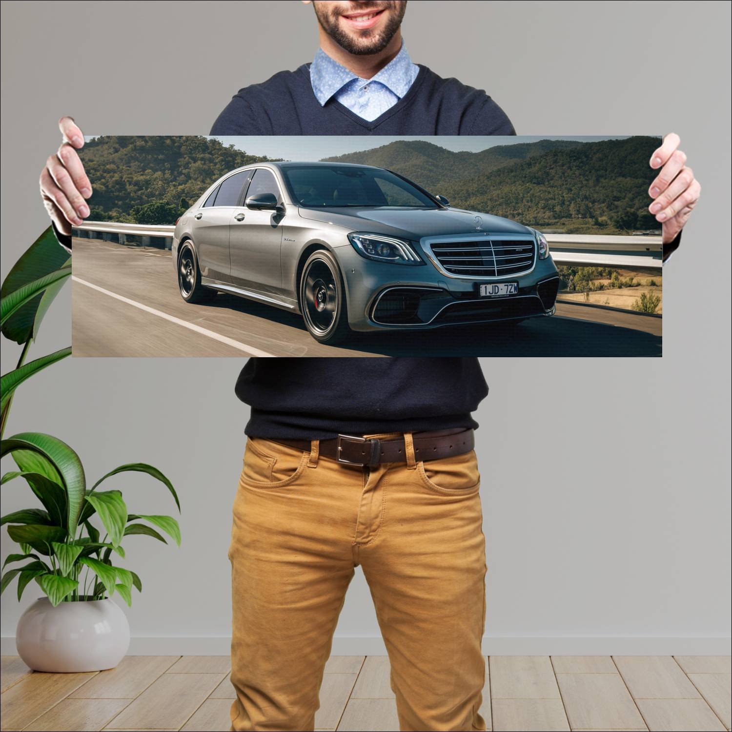 Cuadro grande 30x80cm 2017 mercedes amg s 63 long 827 Mercedes Benz