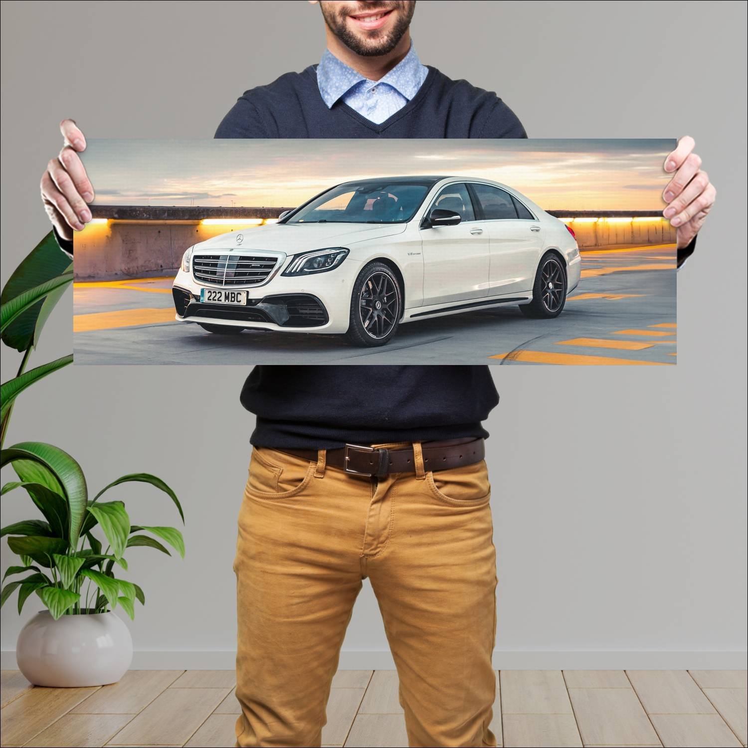 Cuadro grande 30x80cm 2017 mercedes amg s 63 long 828 Mercedes Benz