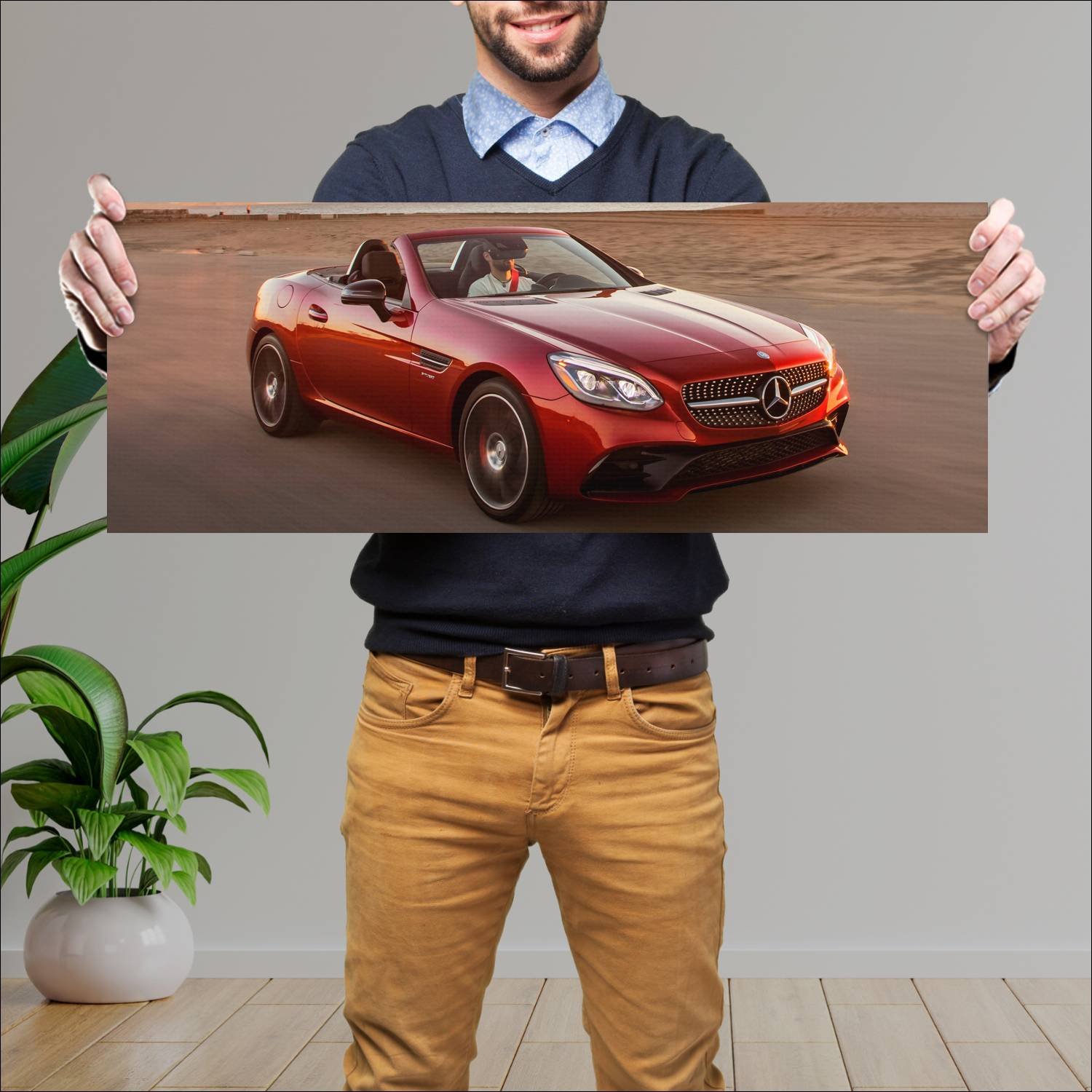 Cuadro grande 30x80cm 2017 mercedes amg slc 43 us 834 Mercedes Benz