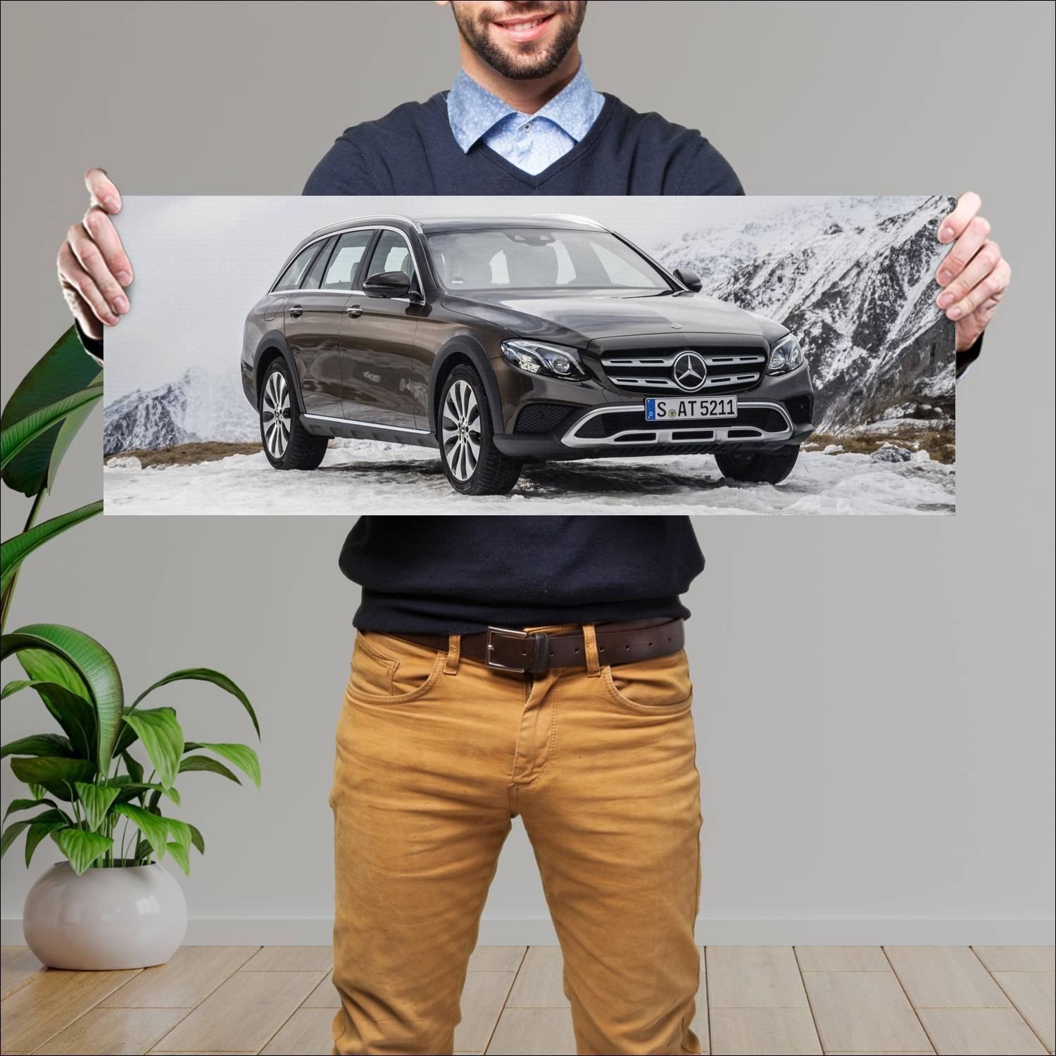 Cuadro grande 30x80cm 2017 mercedes benz e class a 842 Mercedes Benz