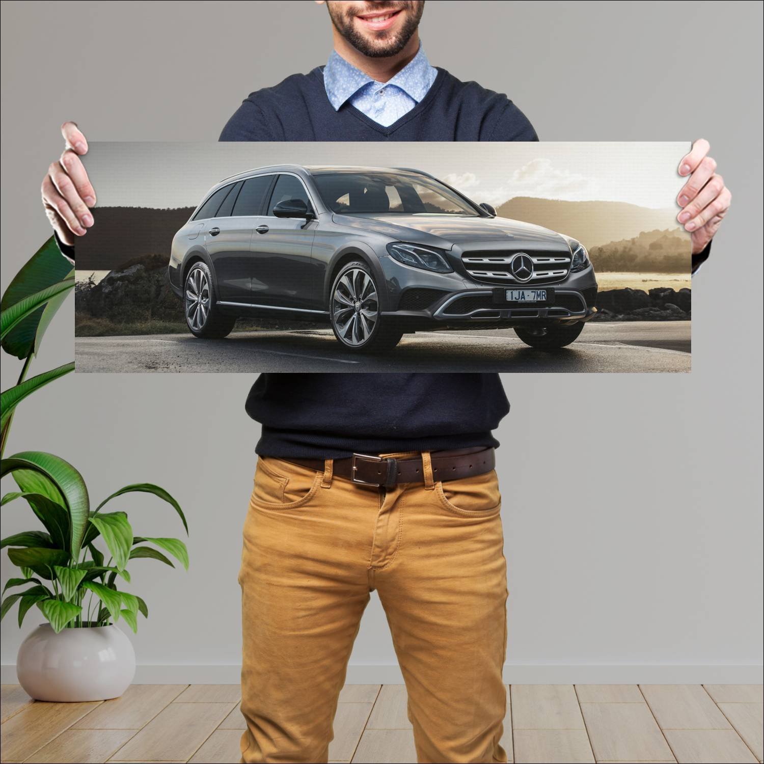 Cuadro grande 30x80cm 2017 mercedes benz e class a 843 Mercedes Benz