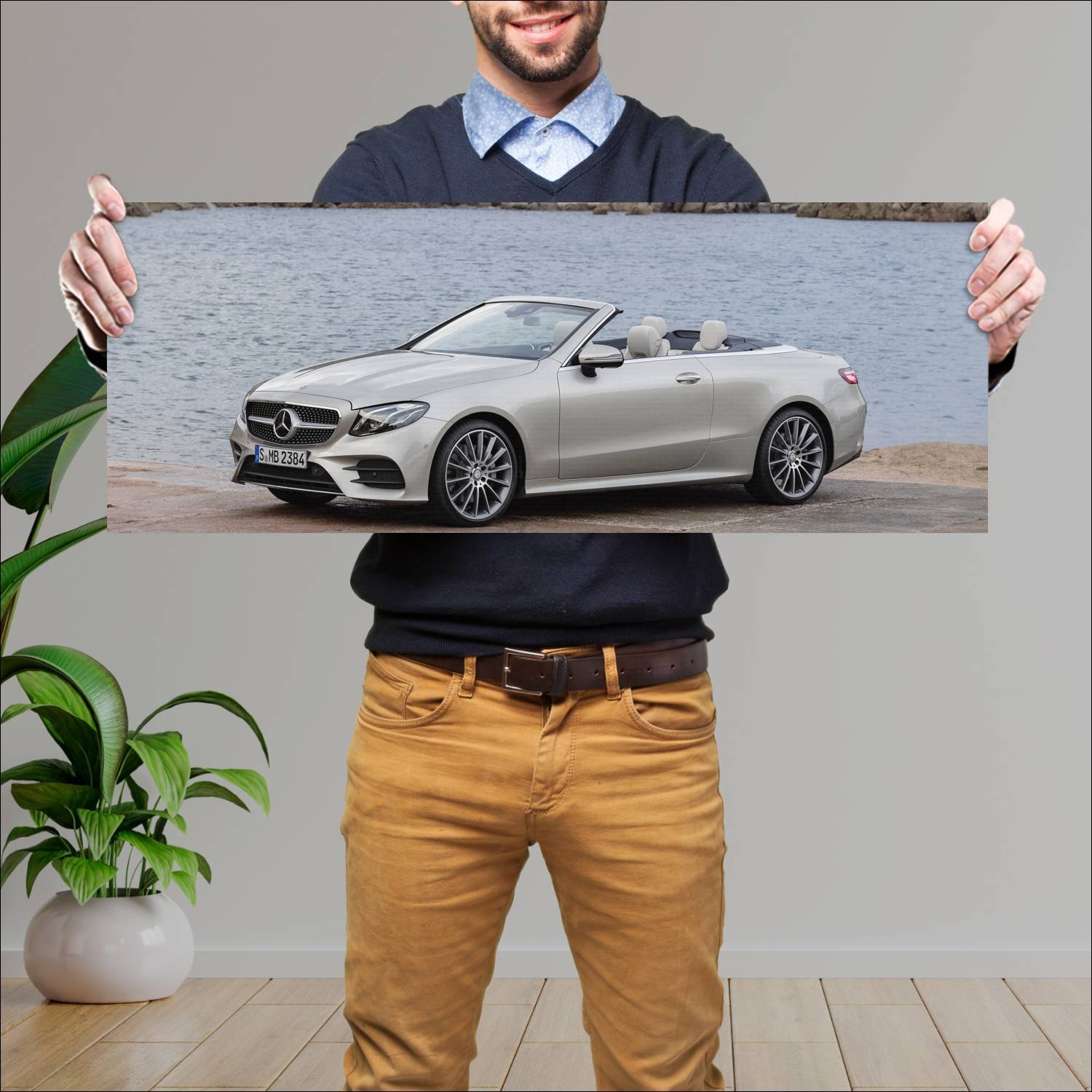 Cuadro grande 30x80cm 2017 mercedes benz e class c 848 Mercedes Benz