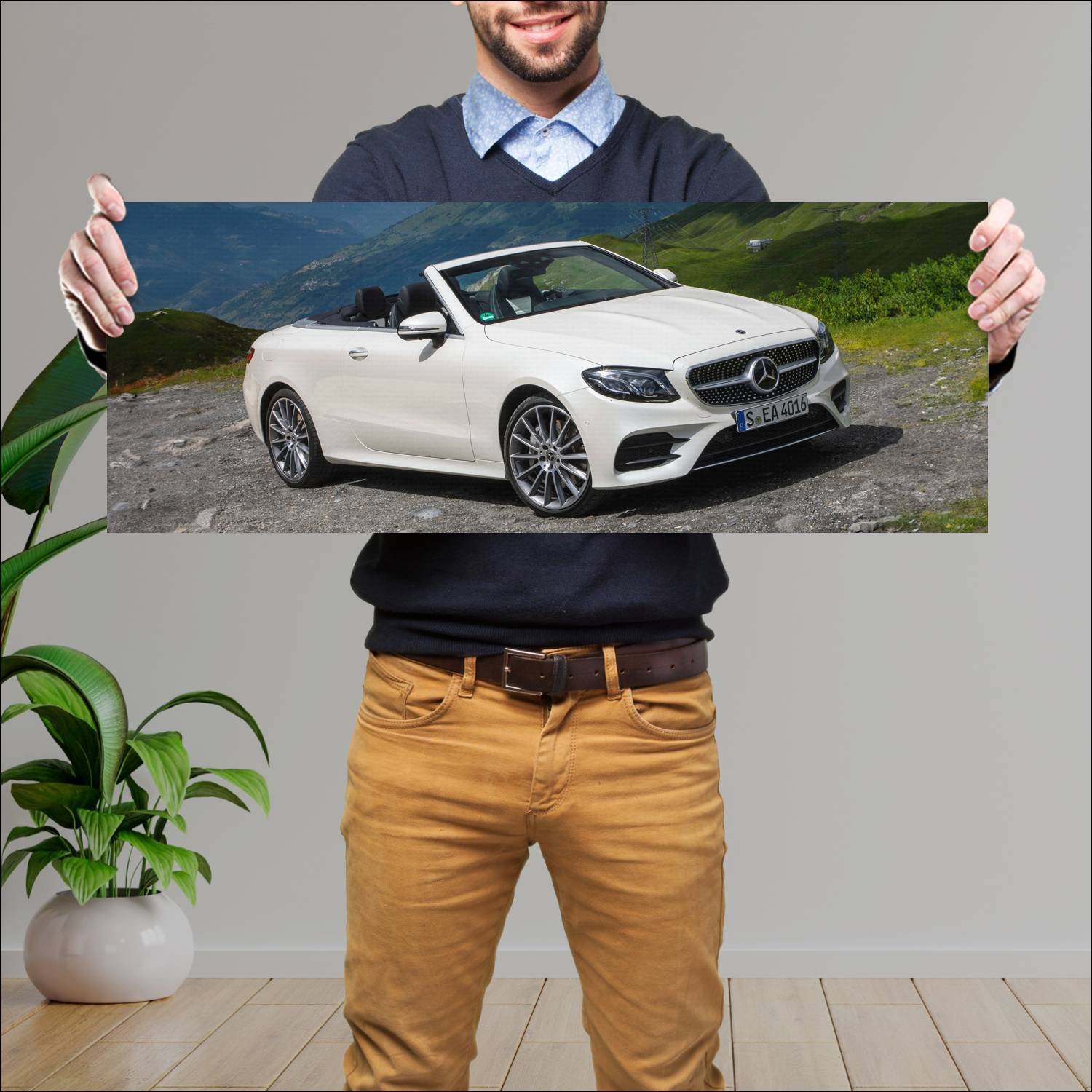 Cuadro grande 30x80cm 2017 mercedes benz e class c 849 Mercedes Benz