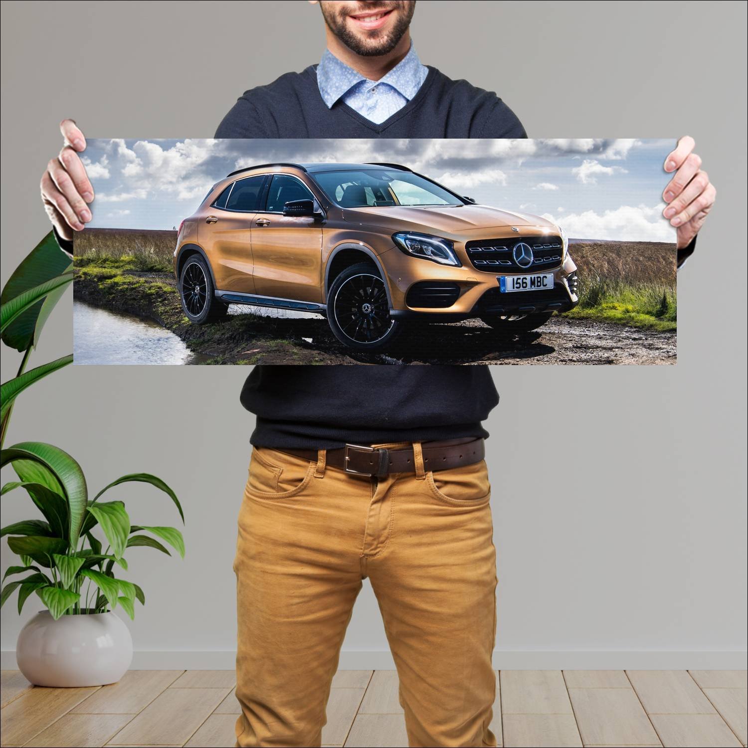 Cuadro grande 30x80cm 2017 mercedes benz gla class 864 Mercedes Benz