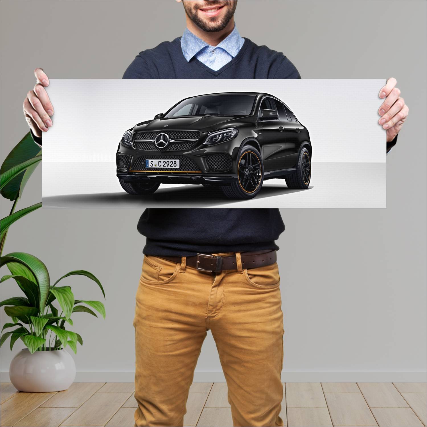 Cuadro grande 30x80cm 2017 mercedes benz gle class 870 Mercedes Benz