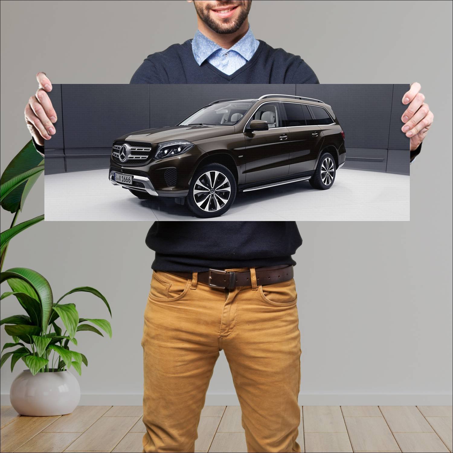 Cuadro grande 30x80cm 2017 mercedes benz gls class 873 Mercedes Benz