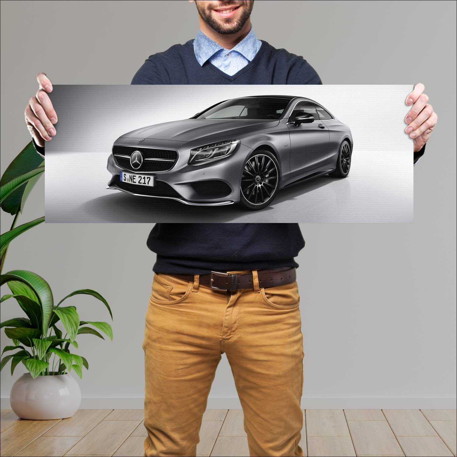 Cuadro grande 30x80cm 2017 mercedes benz s class c 882 Mercedes Benz
