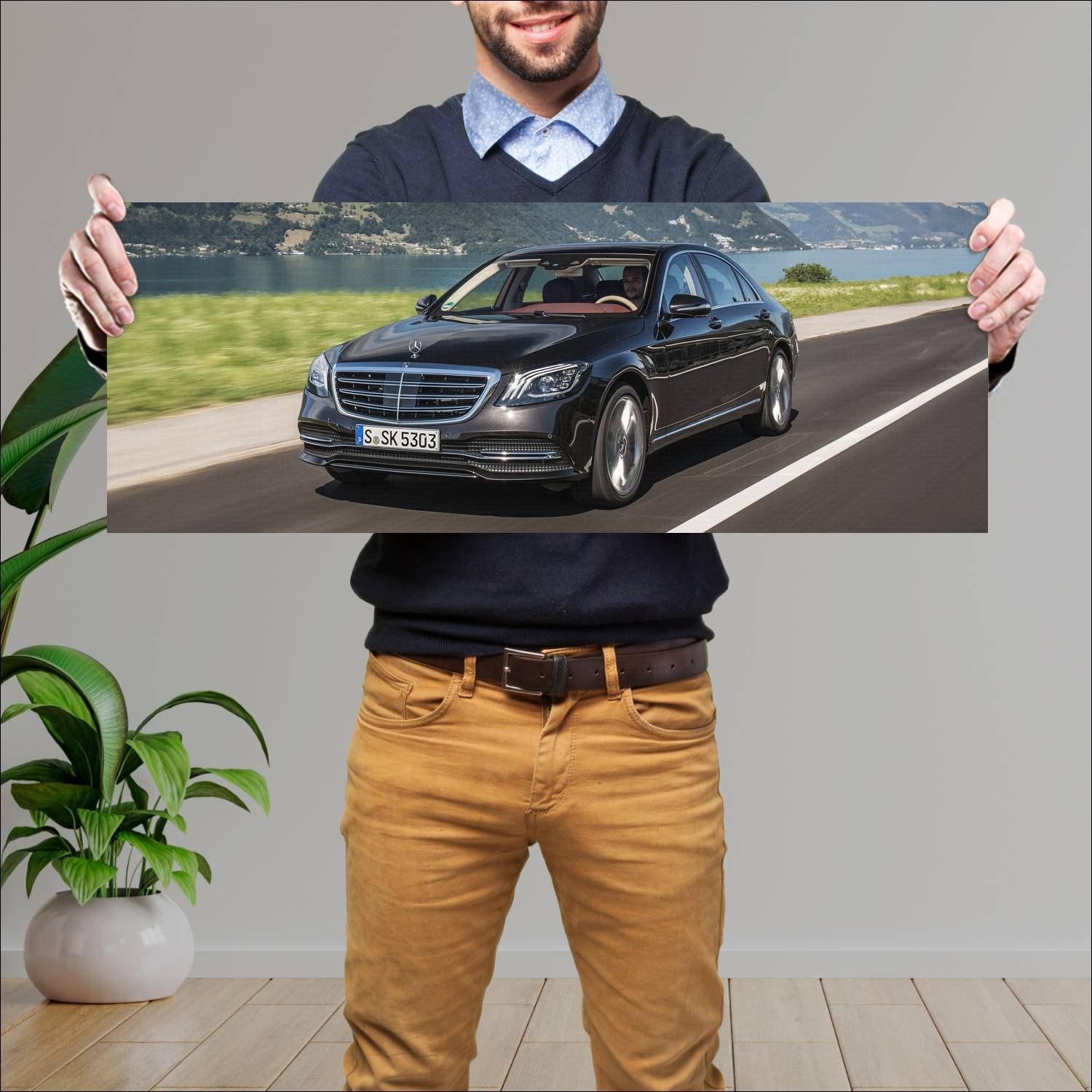Cuadro grande 30x80cm 2017 mercedes benz s class l 883 Mercedes Benz