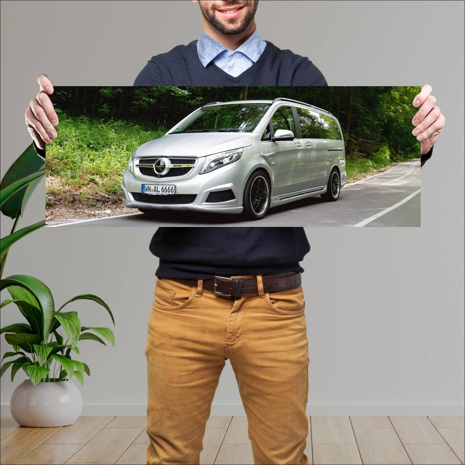 Cuadro grande 30x80cm 2017 mercedes benz v class b 896 Mercedes Benz