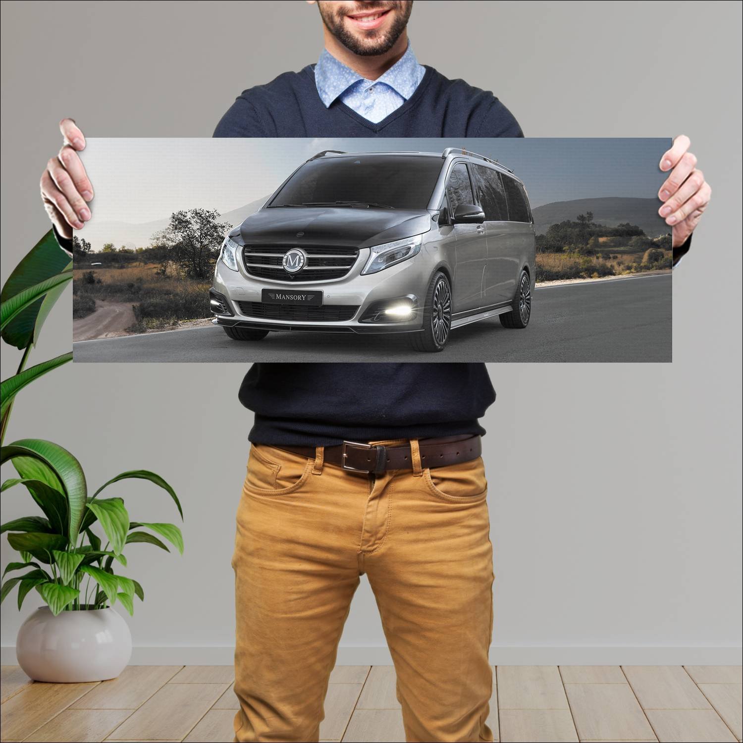 Cuadro grande 30x80cm 2017 mercedes benz v class b 897 Mercedes Benz