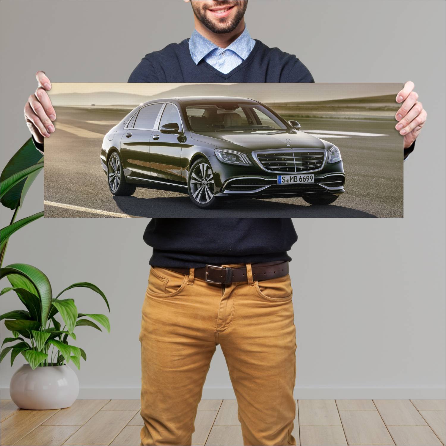Cuadro grande 30x80cm 2017 mercedes maybach s clas 908 Mercedes Benz