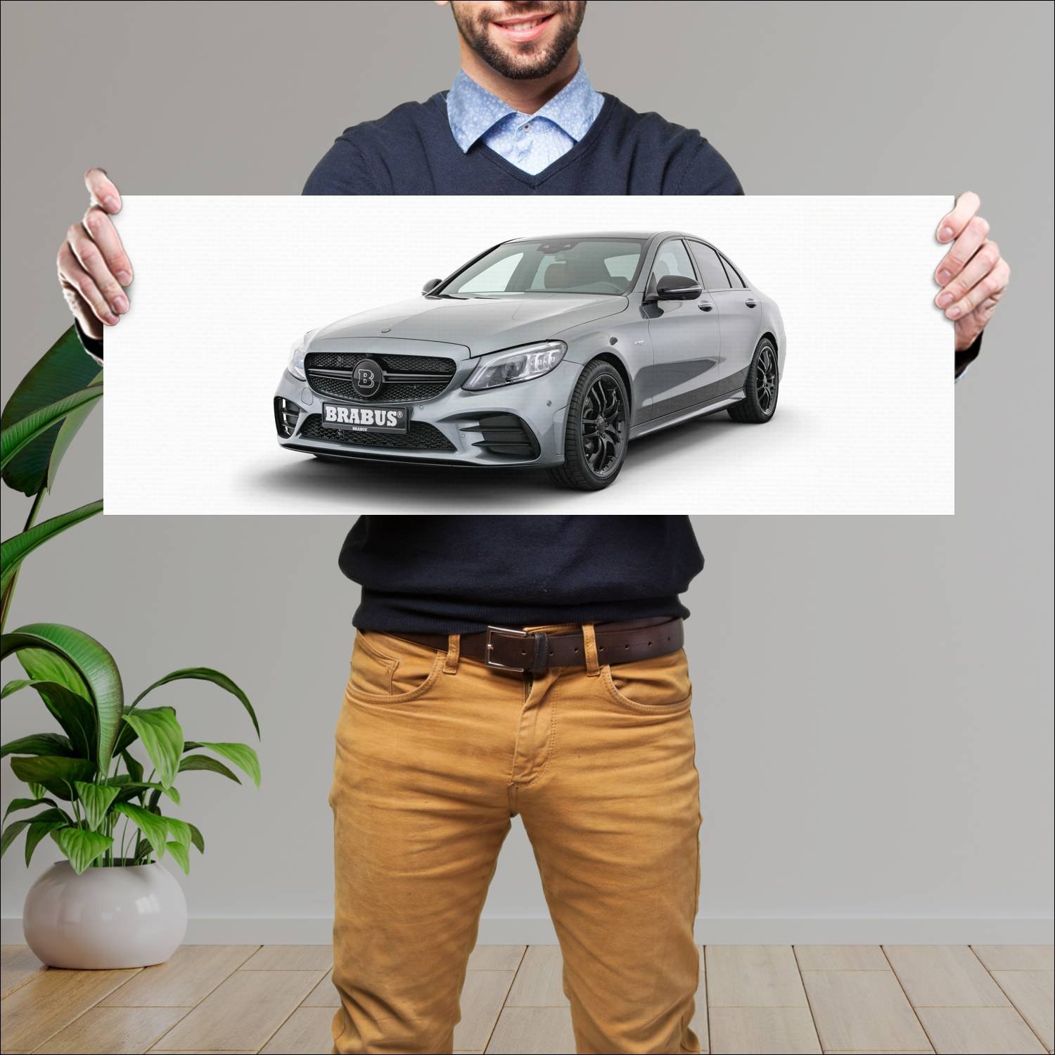Cuadro grande 30x80cm 2018 brabus 450 based on c c 914 Mercedes Benz