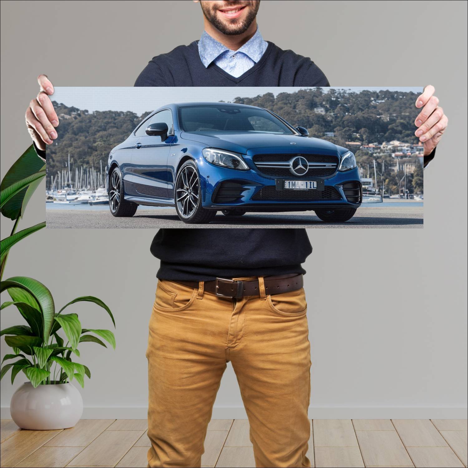 Cuadro grande 30x80cm 2018 mercedes amg c 43 coupe 929 Mercedes Benz
