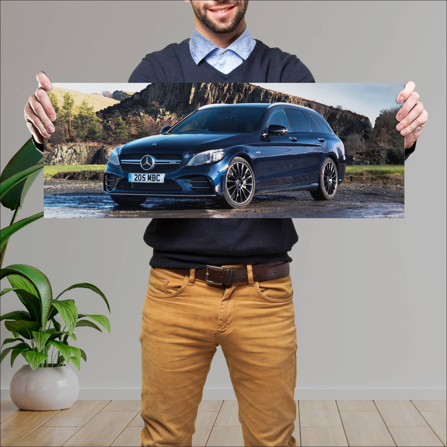 Cuadro grande 30x80cm 2018 mercedes amg c 43 estat 933 Mercedes Benz